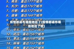 疫情都遍布哪些地区了(疫情都遍布哪些地区了呢)