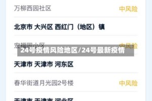 24号疫情风险地区/24号最新疫情