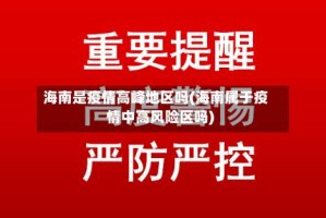 海南是疫情高峰地区吗(海南属于疫情中高风险区吗)