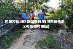 河东疫情地区有哪些村庄(河东疫情地区有哪些村庄呢)